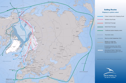 Arctic shipping route view 1