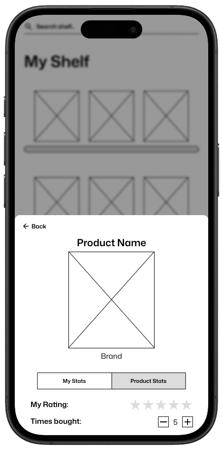 Slide-up tab wireframe partially open