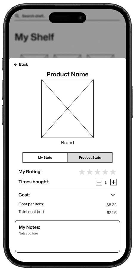 Slide-up tab wireframe fully opened
